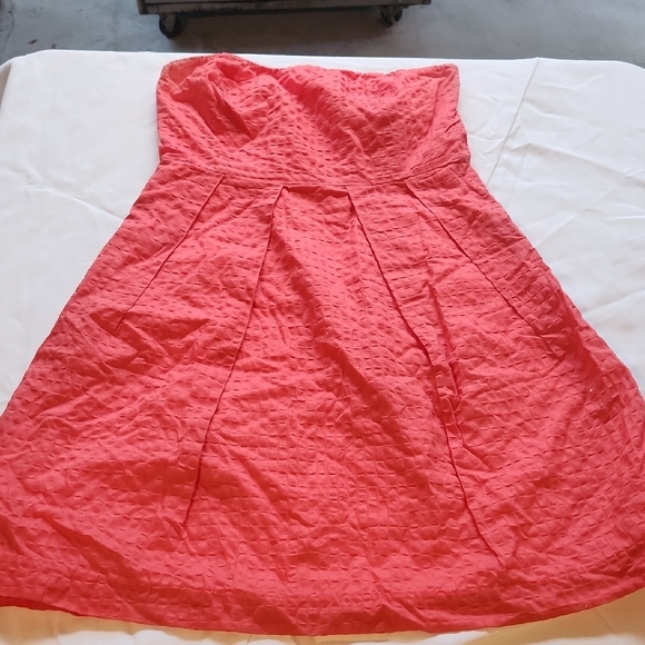 J CREW Coral Strapless Dress - Picture 1 of 4